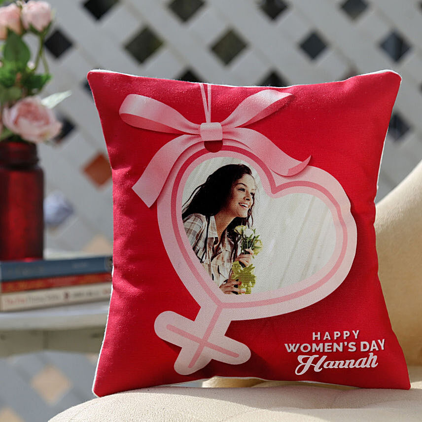Personalised Name Happy Womens Day Cushion: Custom Women's Day Gifts