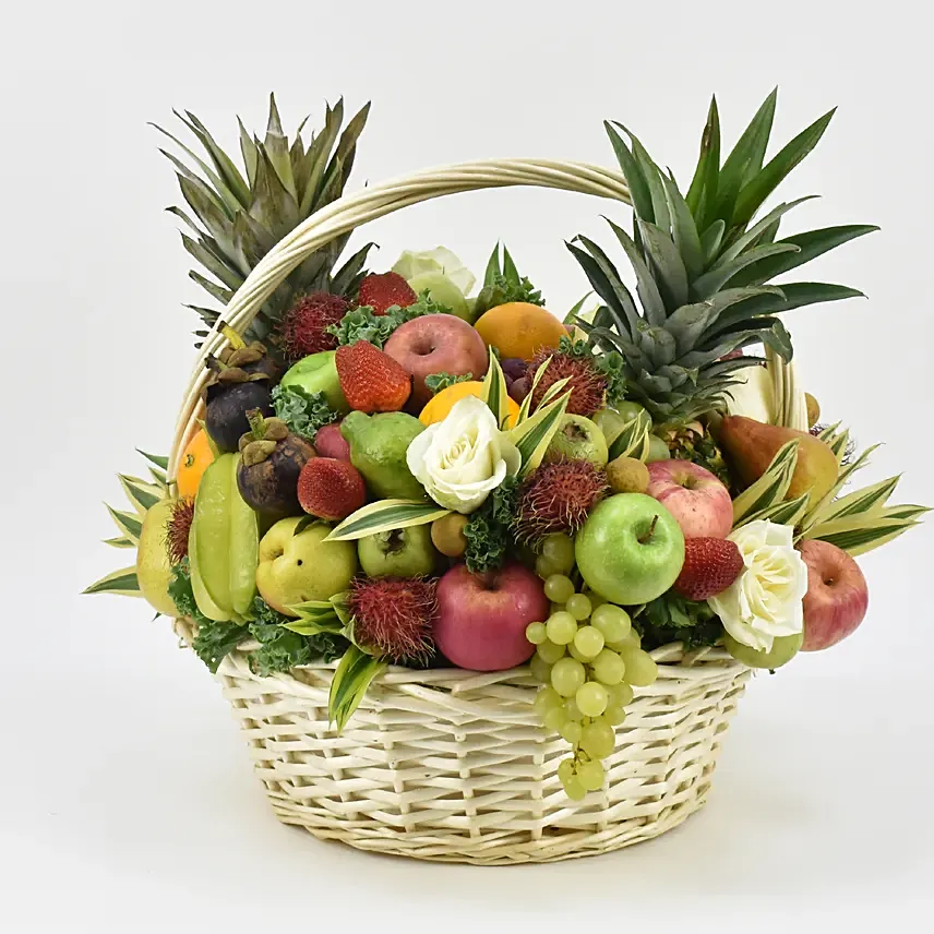 Exotic Fruits Basket Big: CNY Orange Baskets