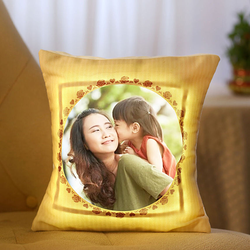 Pretty Led Cushion For Mom: Personalised Photo Cushions