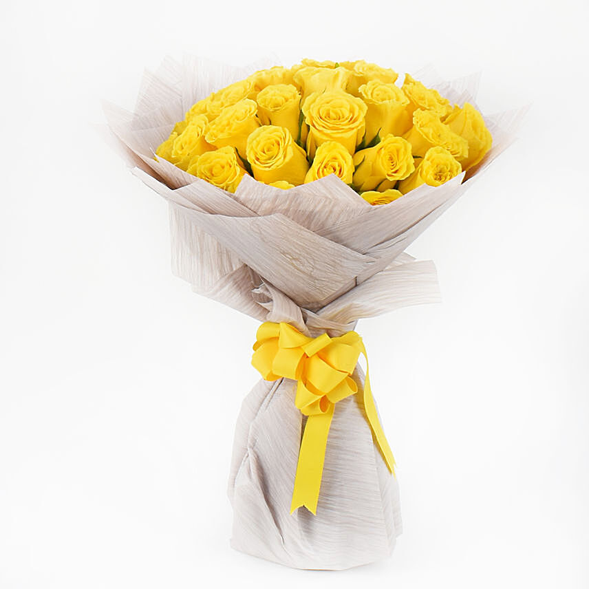 35 Yellow Roses Bouquet: Rose Bouquet For Birthday