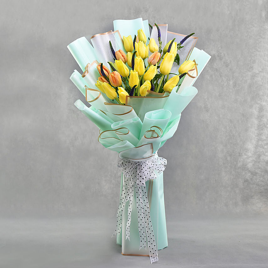 French Tulips Long Bouquet: Premium Gifts 