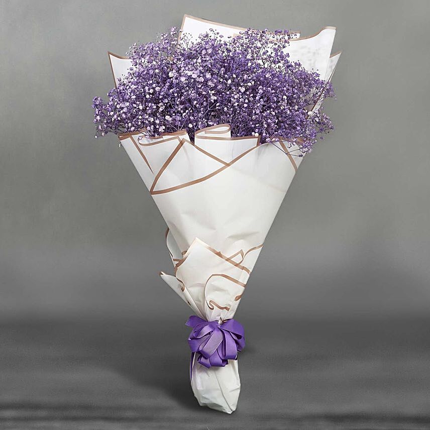 Grand Posy Of Purple Gypso: Baby's Breath Flowers