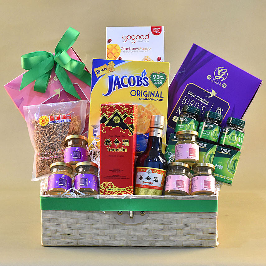 Delicious Treats Rectangular Chest Box: Wellness Hampers