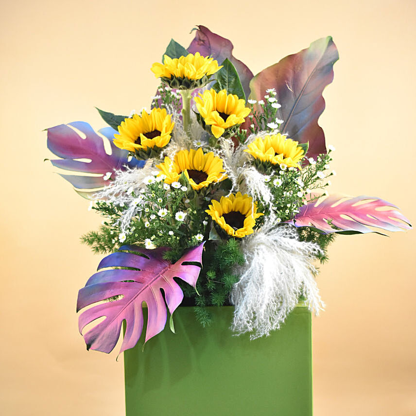 Sunshine Sweetness Floral Arrangement: Flower Stands