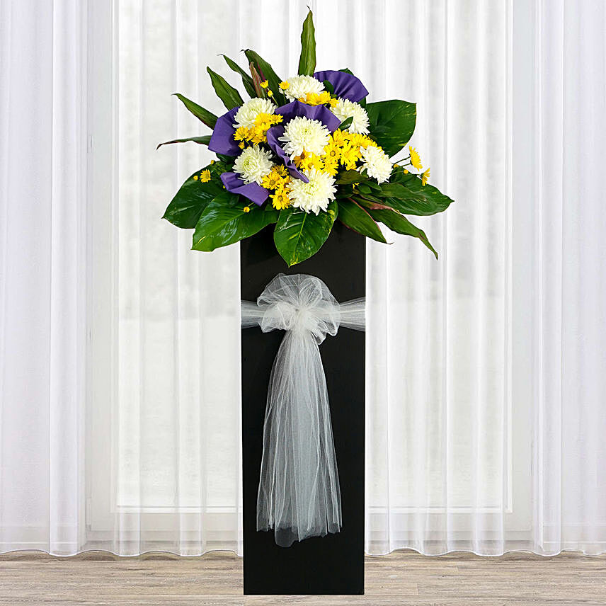 Reverence Condolence Mixed Flowers: Funeral Flower Stands