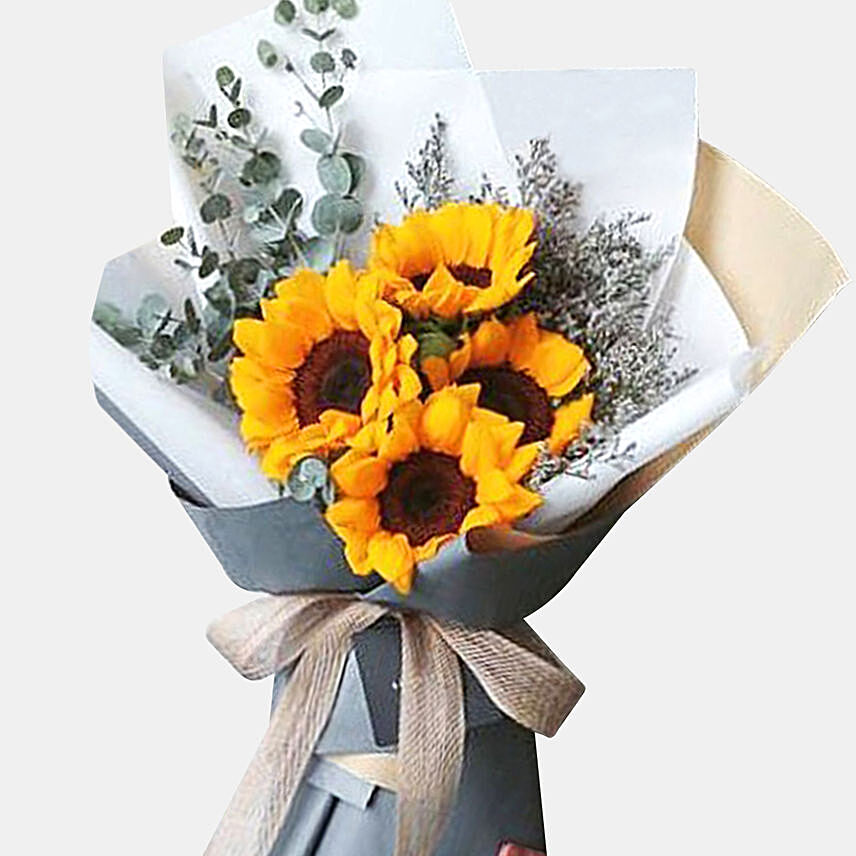 Bright Sunflowers Bunch: Retirement Flowers