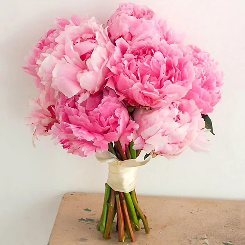 Hand Tied Peonies: Flowers for Engagement