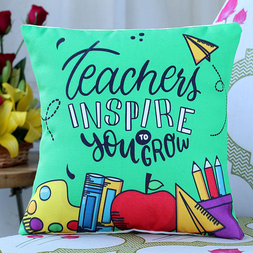 Inspiring Teachers Cushion: Customised Gifts For Teachers Day 