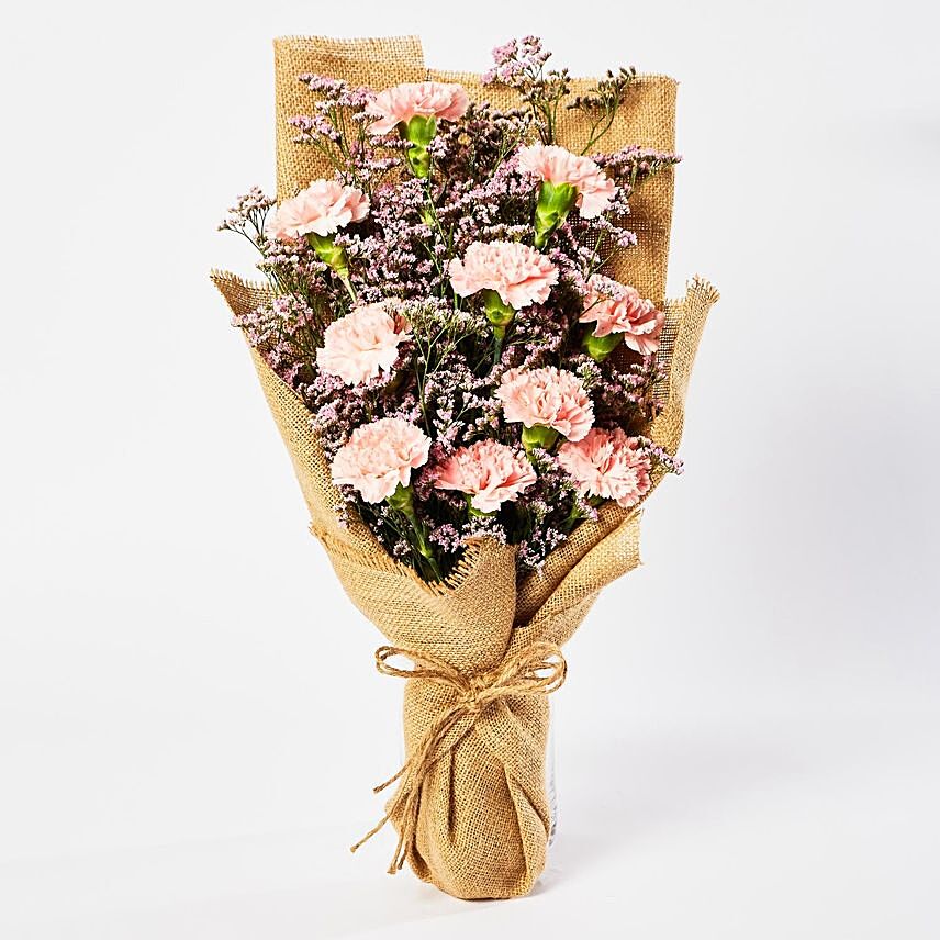 Lovely Pink Carnations Bouquet: Carnations Bouquets