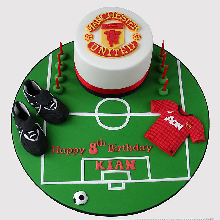 Manchester United Theme Cake: Football Cakes