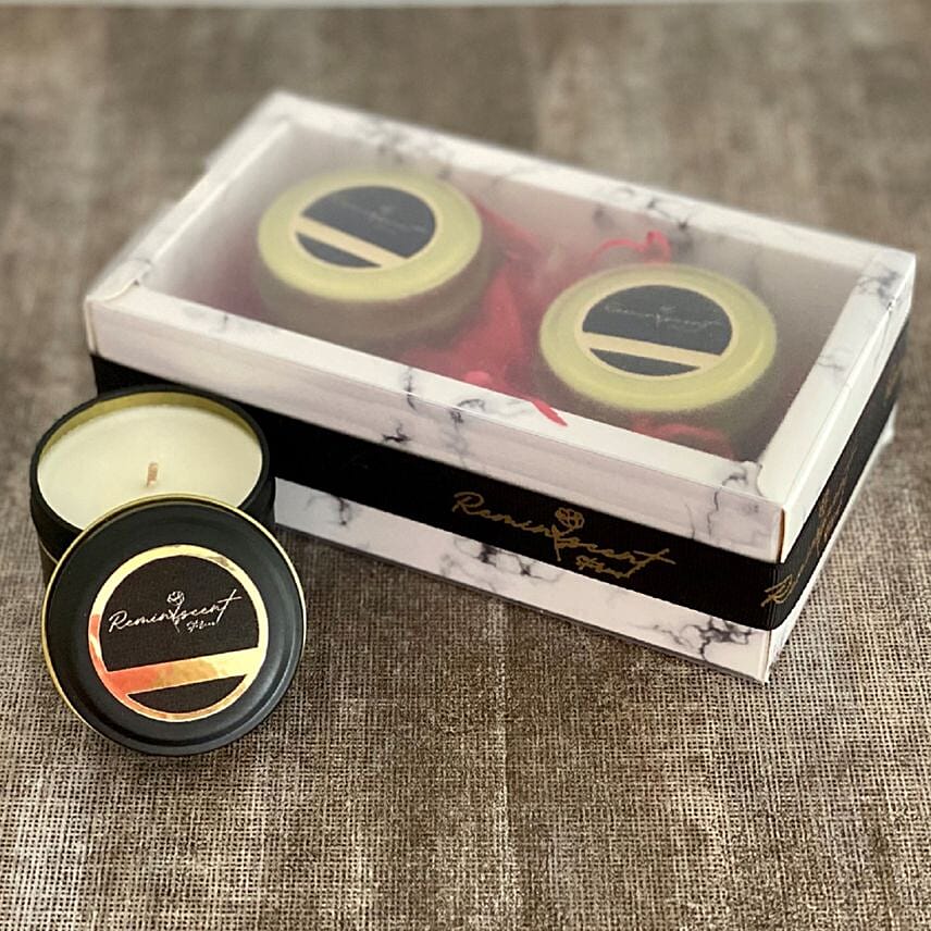 Travel With Me Soy Candle Tins Set Of 2: Home Decor Gifts