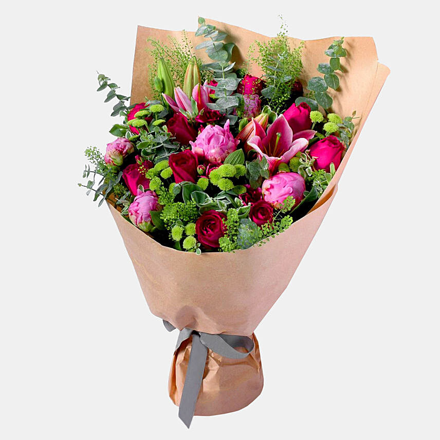 Ambrosial Flower Bouquet: Peonies Flowers