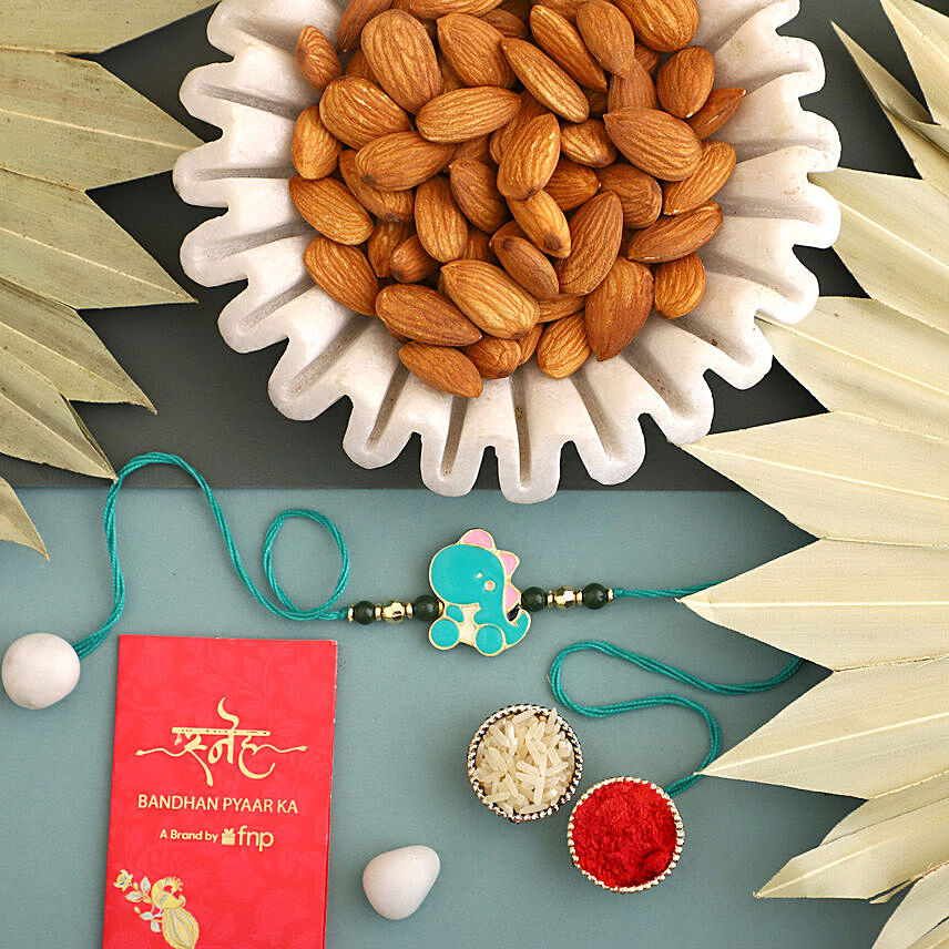 Sneh Lovely Dino Rakhi & Almonds: Raksha Bandhan Gifts For brother