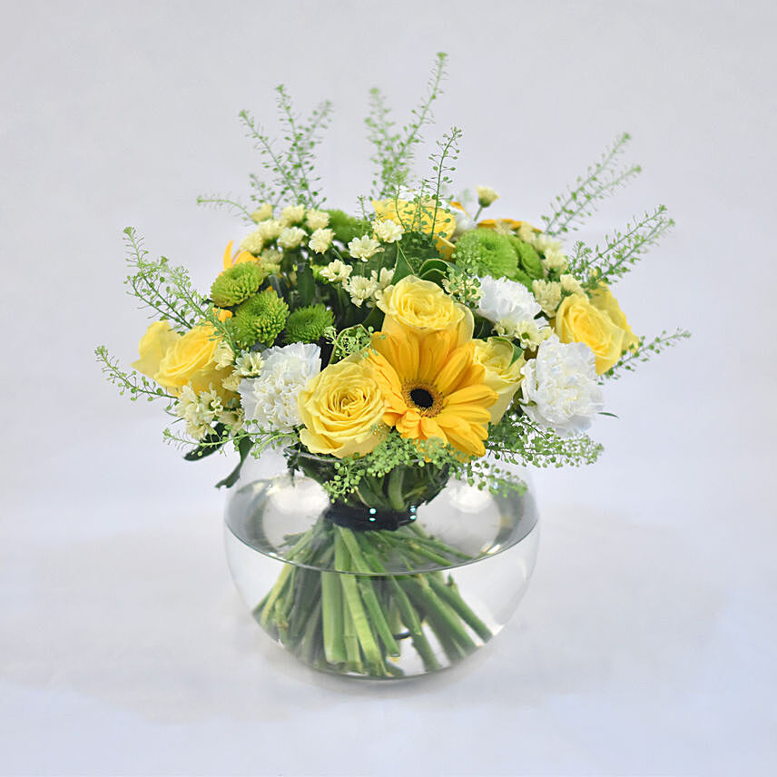 Charming Blooms Arrangement: Flower Arrangements For Birthday