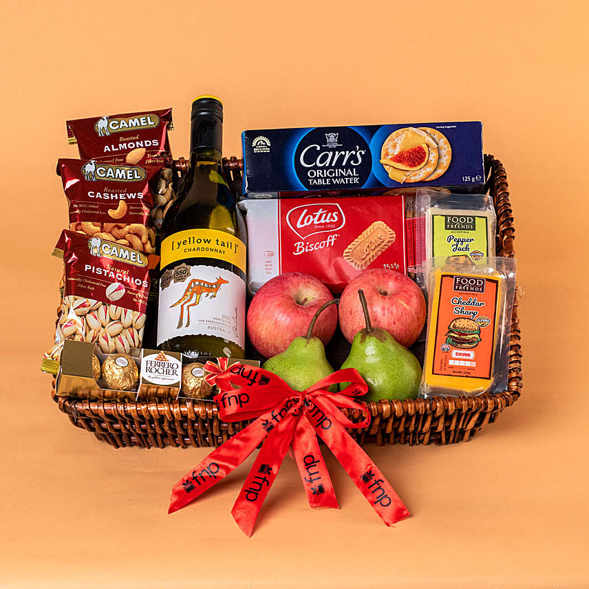 Chardonnay White Wine Hamper: Boss Day Gifts