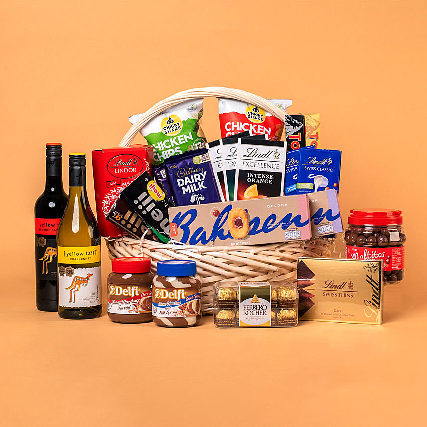 Wine & Snacks Hamper: Just Because Gifts