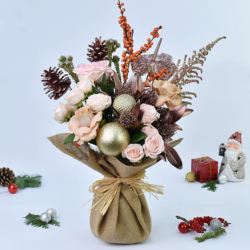 Christmas Joy Flowers Bouquet: Christmas Flowers