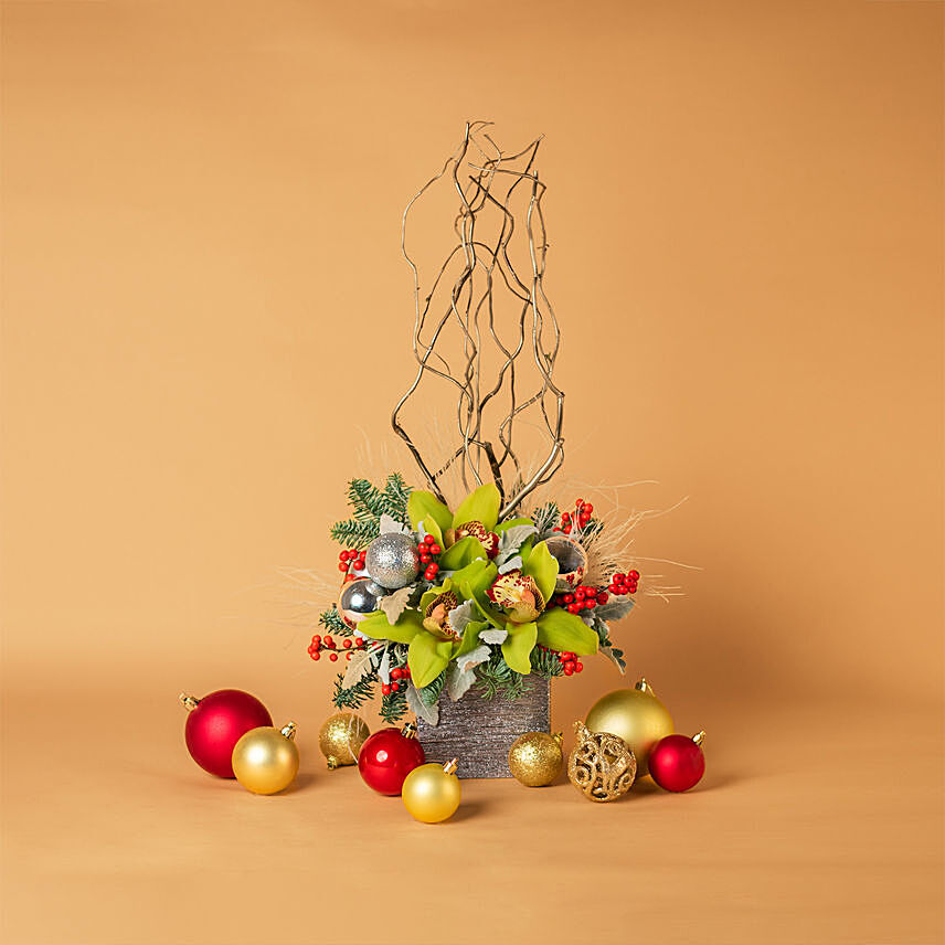 Sugarplum Festive Vase Arrangement: Christmas Flower Arrangements