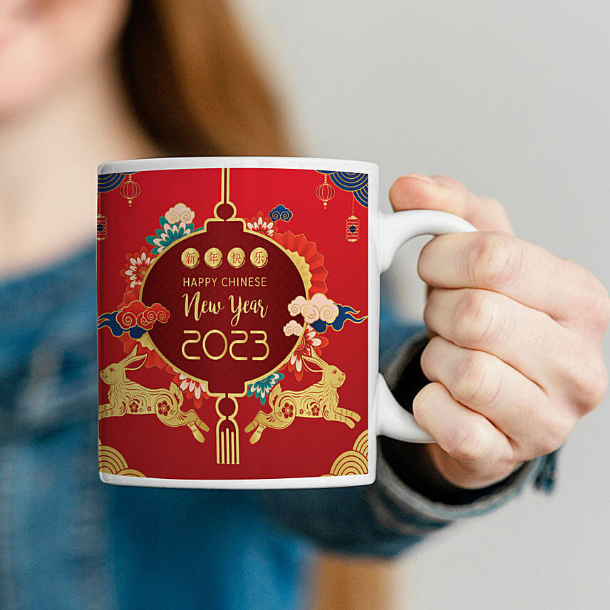 Happy Chinese New Year Printed Mug: Chinese New Year Cake