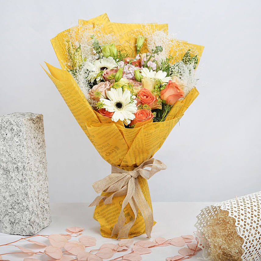 Glamorous Blooms Bouquet: Farewell Gifts Singapore