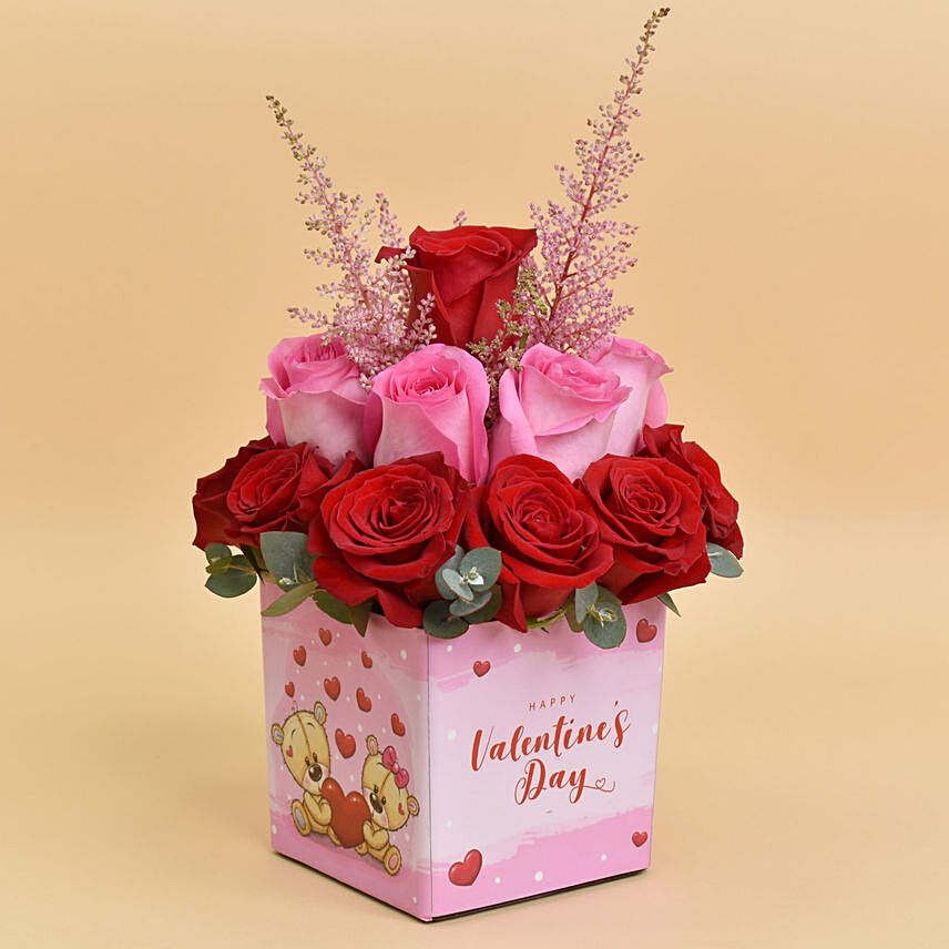 Valentines Day Roses Vase: Valentines Present For Husband