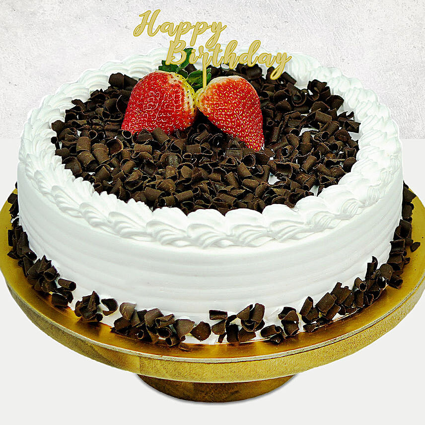 Black Forest Happy Birthday Cake: Strawberry Cakes