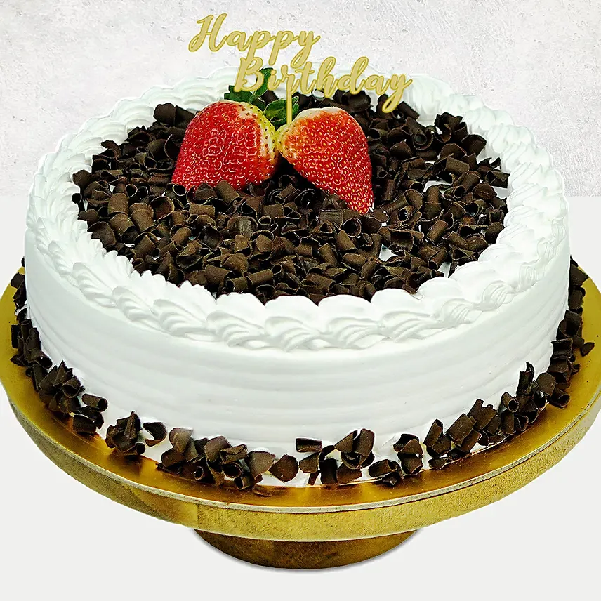 Black Forest Happy Birthday Cake: Cake Delivery Singapore