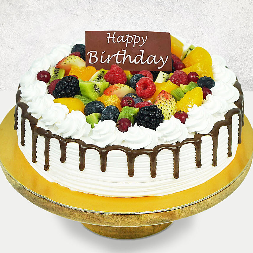 Chantilly Fruit Cake For Birthday: Vanilla Cake 