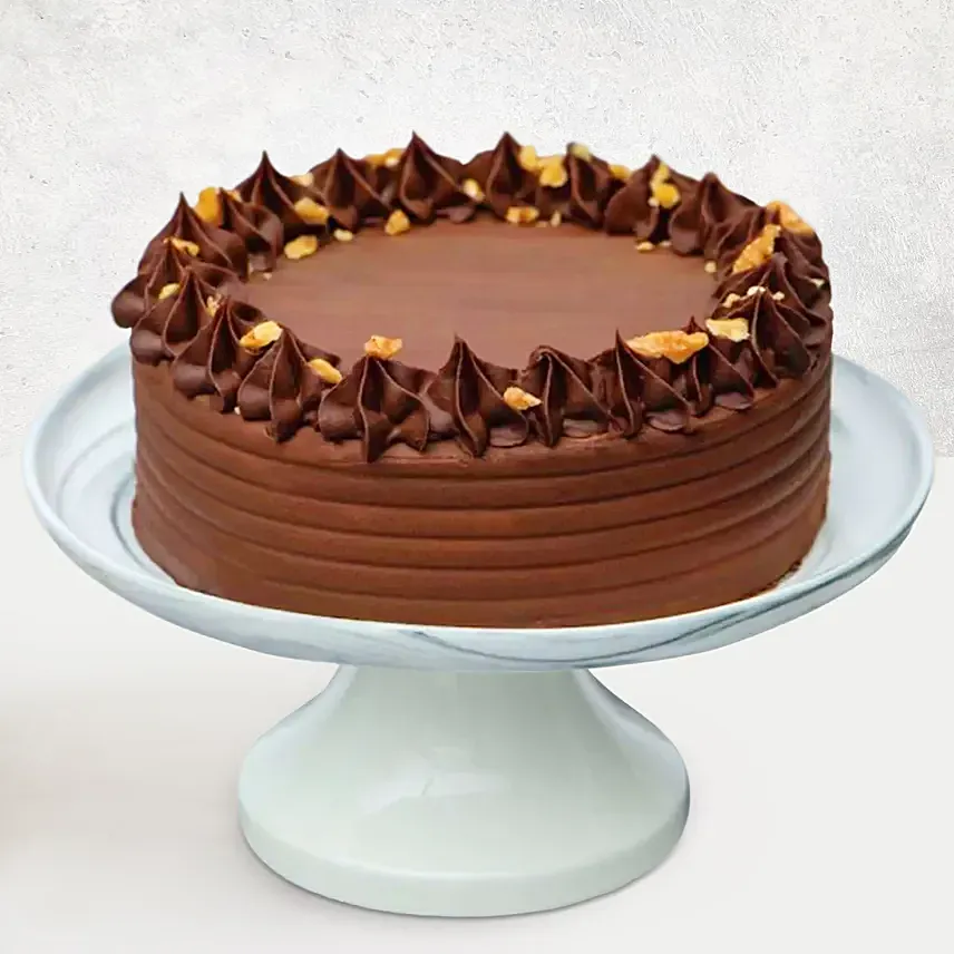 Crunchy Walnut Chocolate Cake: Fathers Day Cake