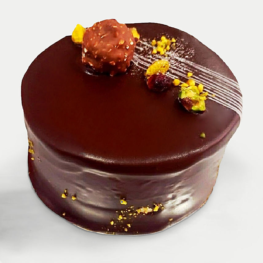 Luscious Ferrero Rocher Chocolate Cake: One Hour Anniversary Gifts Delivery 