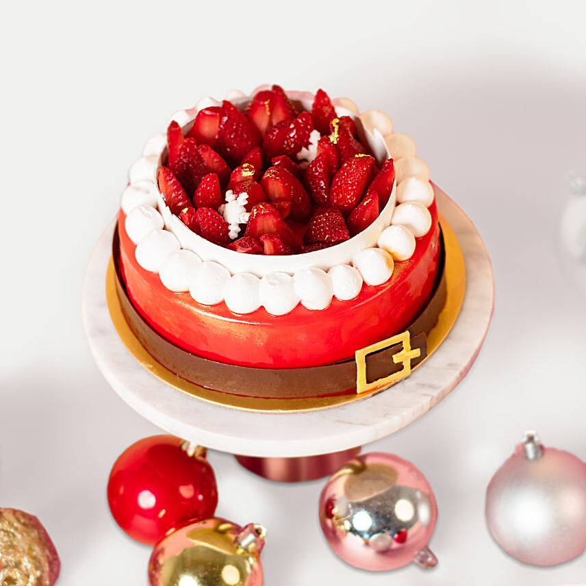 Santa's Gift Red Velvet Cake: Xmas Cake Delivery
