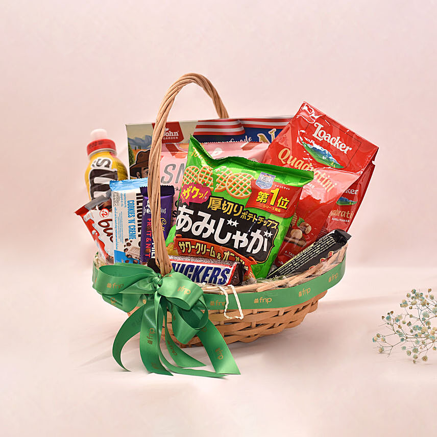 Choco Snacks Basket: Birthday Gift Hampers