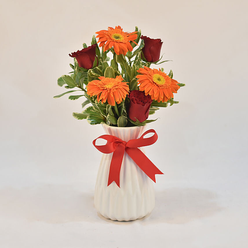 Gerbera & Rose Blooms: Thank You Bouquets