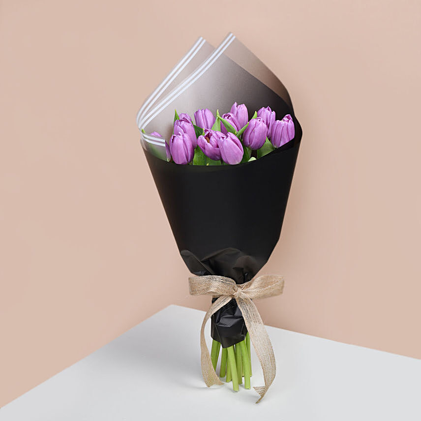 Violet Tulip Bouquet: Tulips Bouquet
