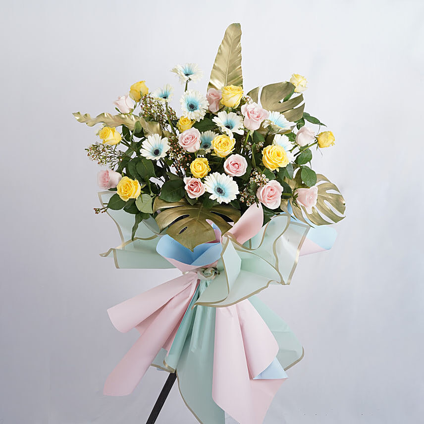Congratulatory Flower Stand For Commendable Achievement: Flower Stand Delivery