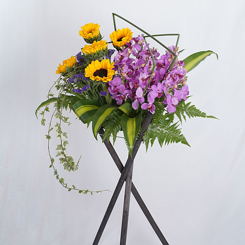 Desire Accomplishment Congratulatory Flower Stand: Flower Stand Delivery