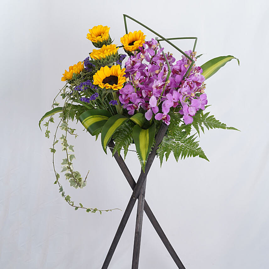 Desire Accomplishment Congratulatory Flower Stand: Sunflower Bouquets