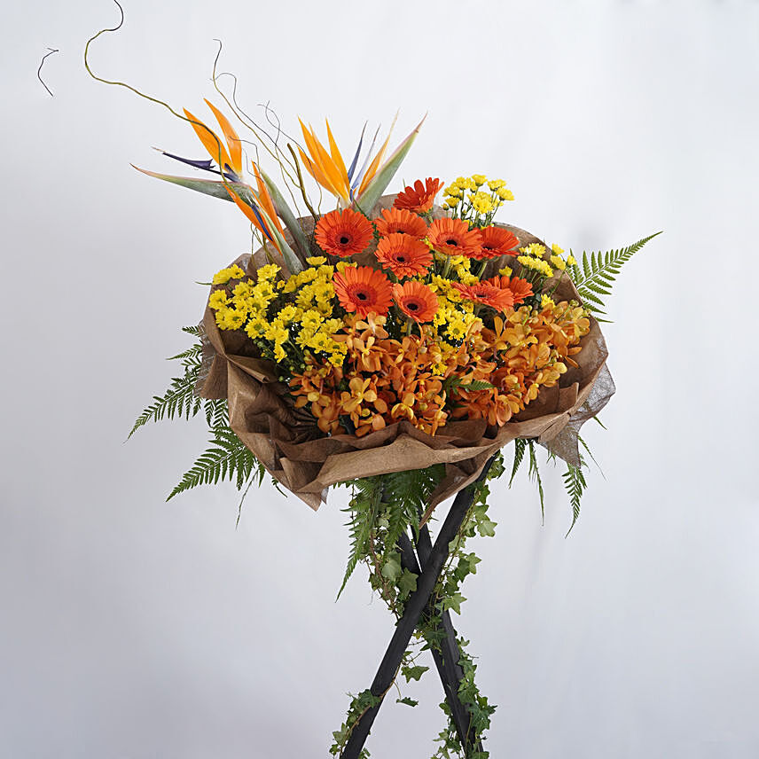 Winning Congratulatory Flower Stand: Flower Stand Delivery