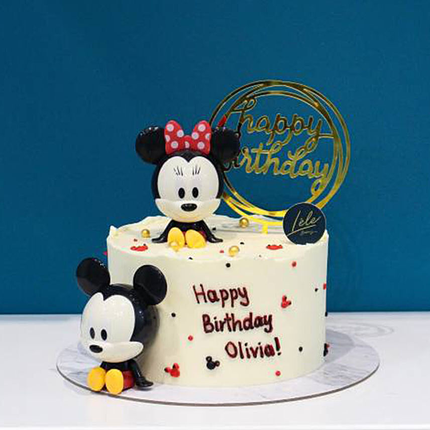 Mickey And Minnie Mouse Cake: Vanilla Cake 