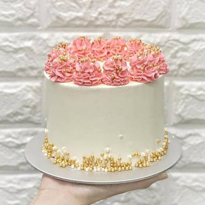 Pink And White Sprinkle Cake: Vanilla Cakes