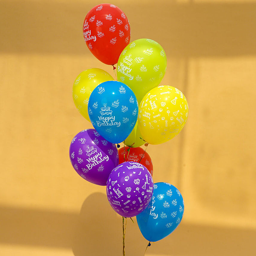 Happy Birthday Printed Latex Balloons: Balloon Decorations