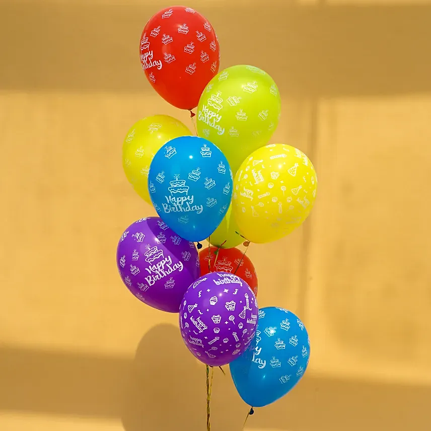 Happy Birthday Printed Latex Balloons: Balloons Delivery Singapore