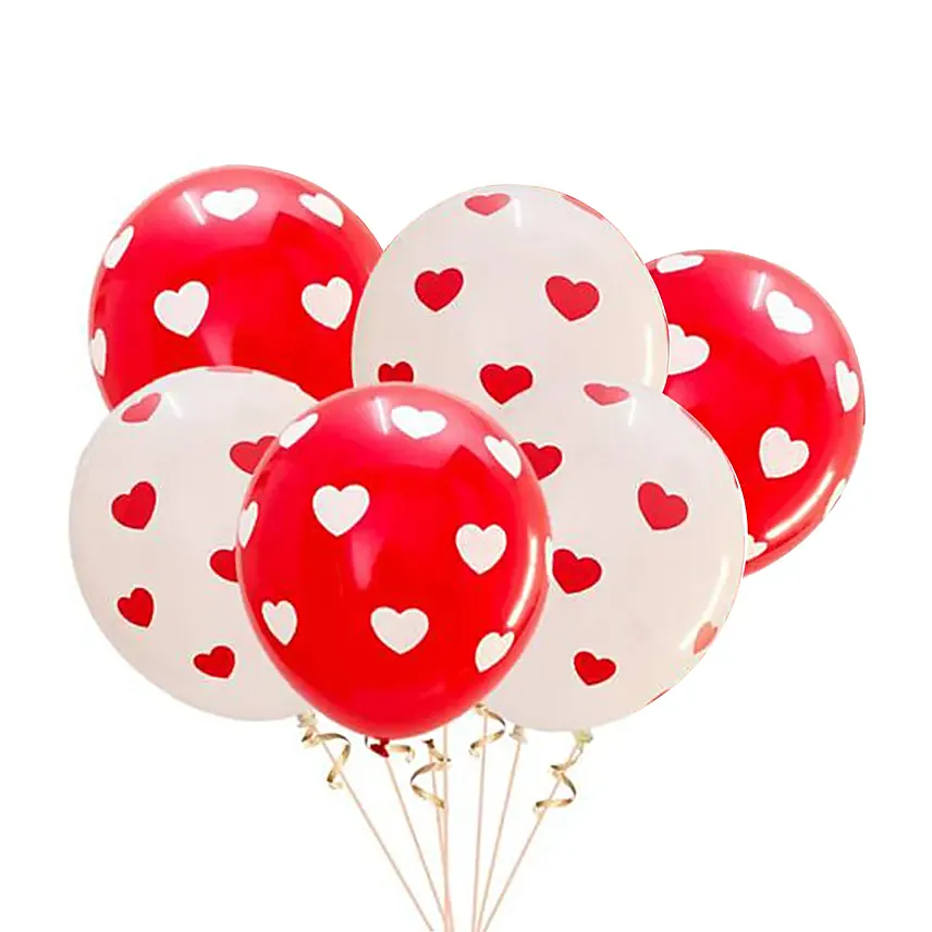 Heart Printed Latex Balloons: Anniversary Gift Ideas