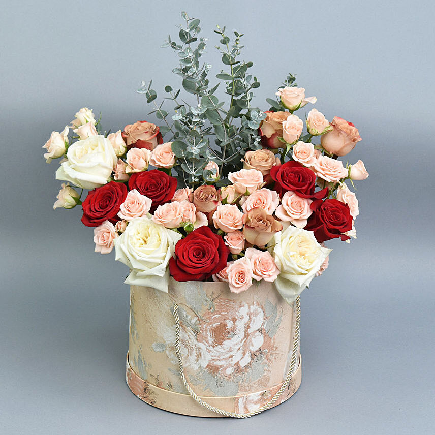 Blushing: Mixed Flowers Bouquet