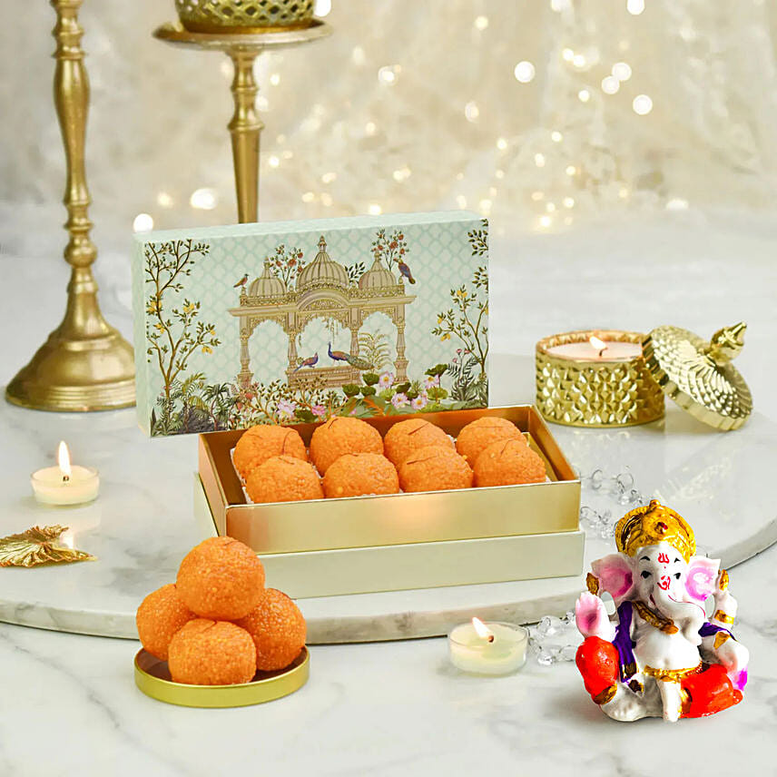 Premium Box of Motichoor Ladoos: Diwali Sweets