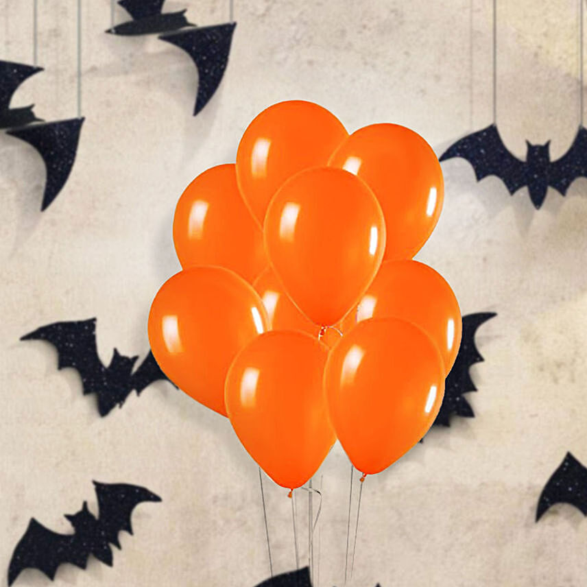 Orange Latex Balloons 10 Pcs: Halloween Gifts 