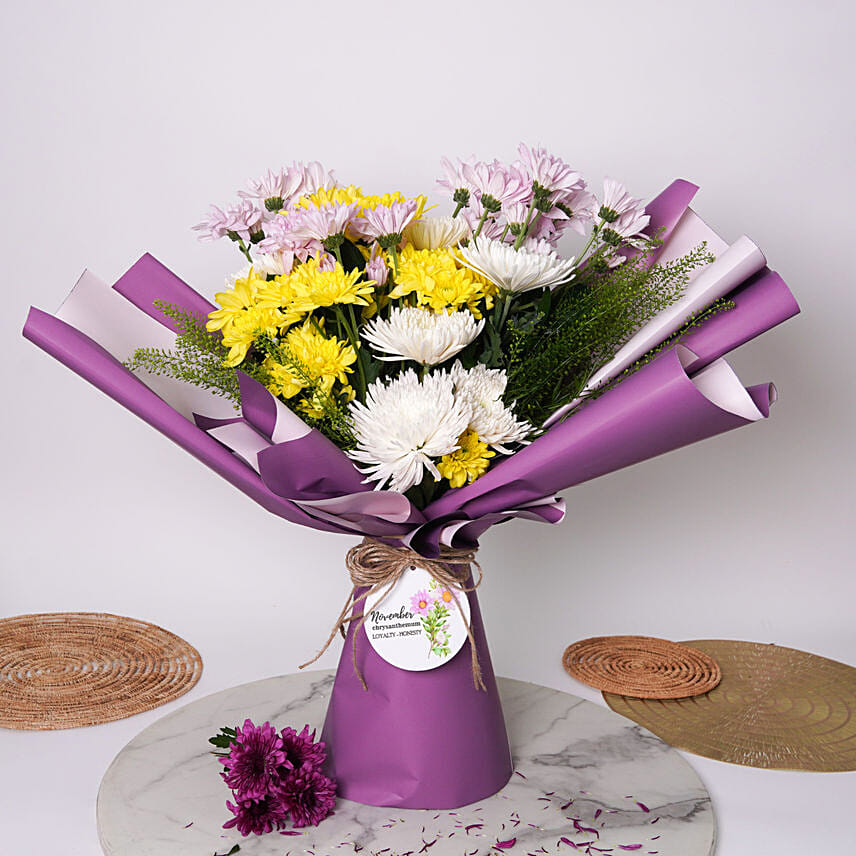 November Birthday Flower Bouquet: Bouquet of Fresh Flowers