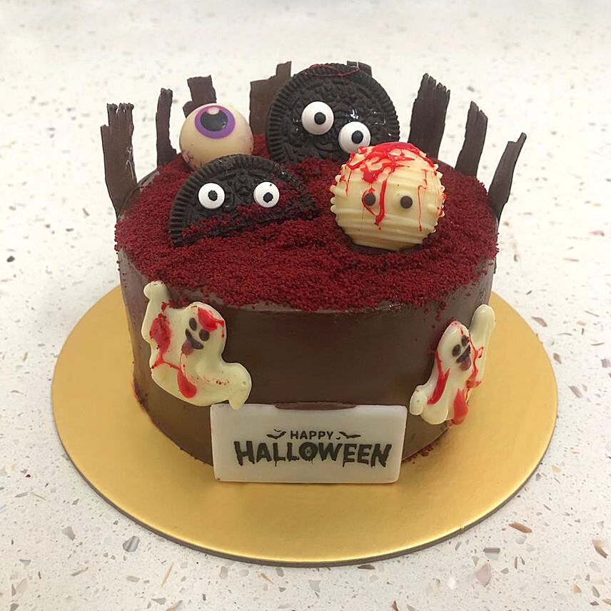 Happy Halloween Chocolate Cake: Halloween Themed Cake