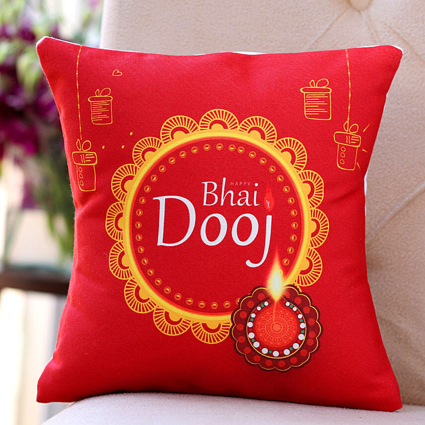 Elegant Bhai Dooj Cushion: Gifts For Bhai Dooj