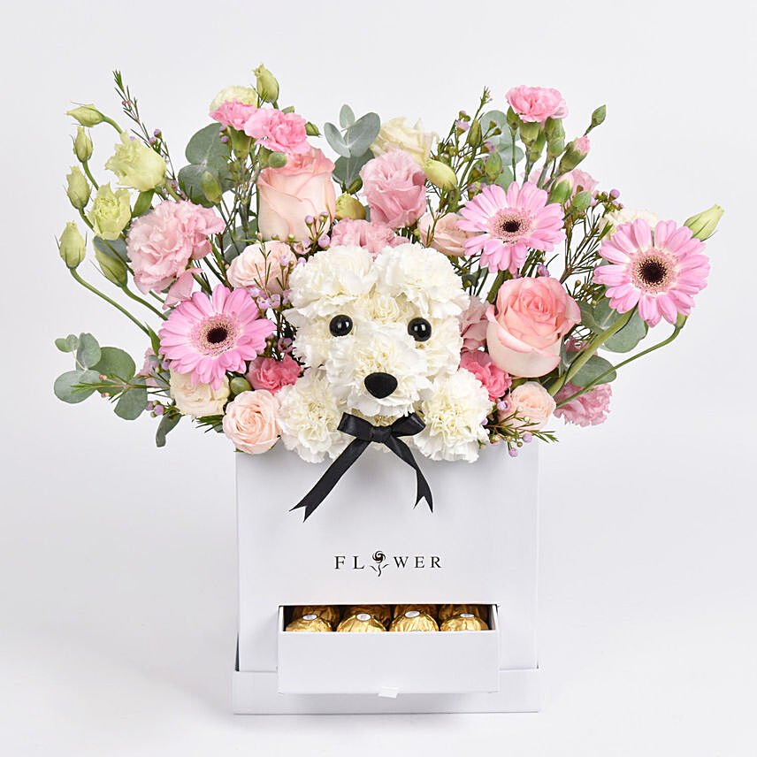 Hugs and Cuddles Flower Box: Gift Delivery Singapore
